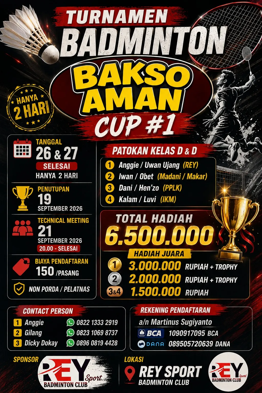 BAKSO AMAN CUP BADMINTON